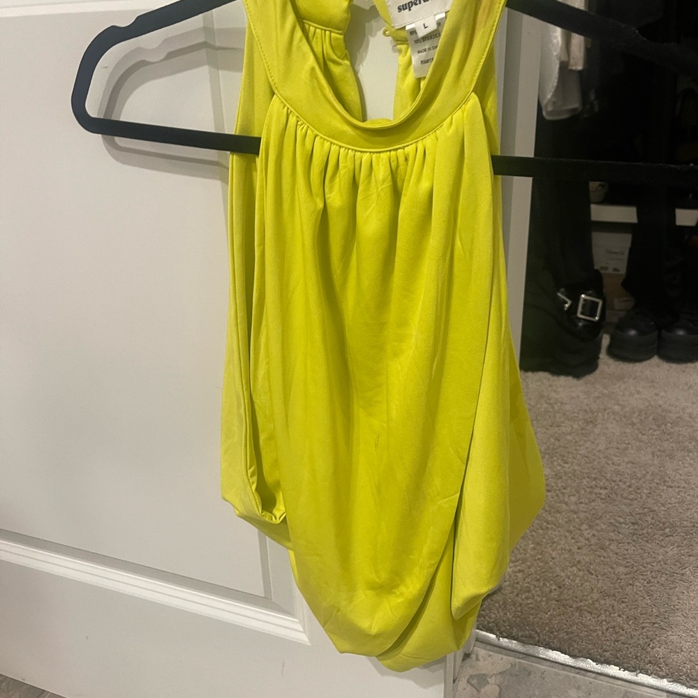 Superdown Vibrant Yellow Halter Blouse